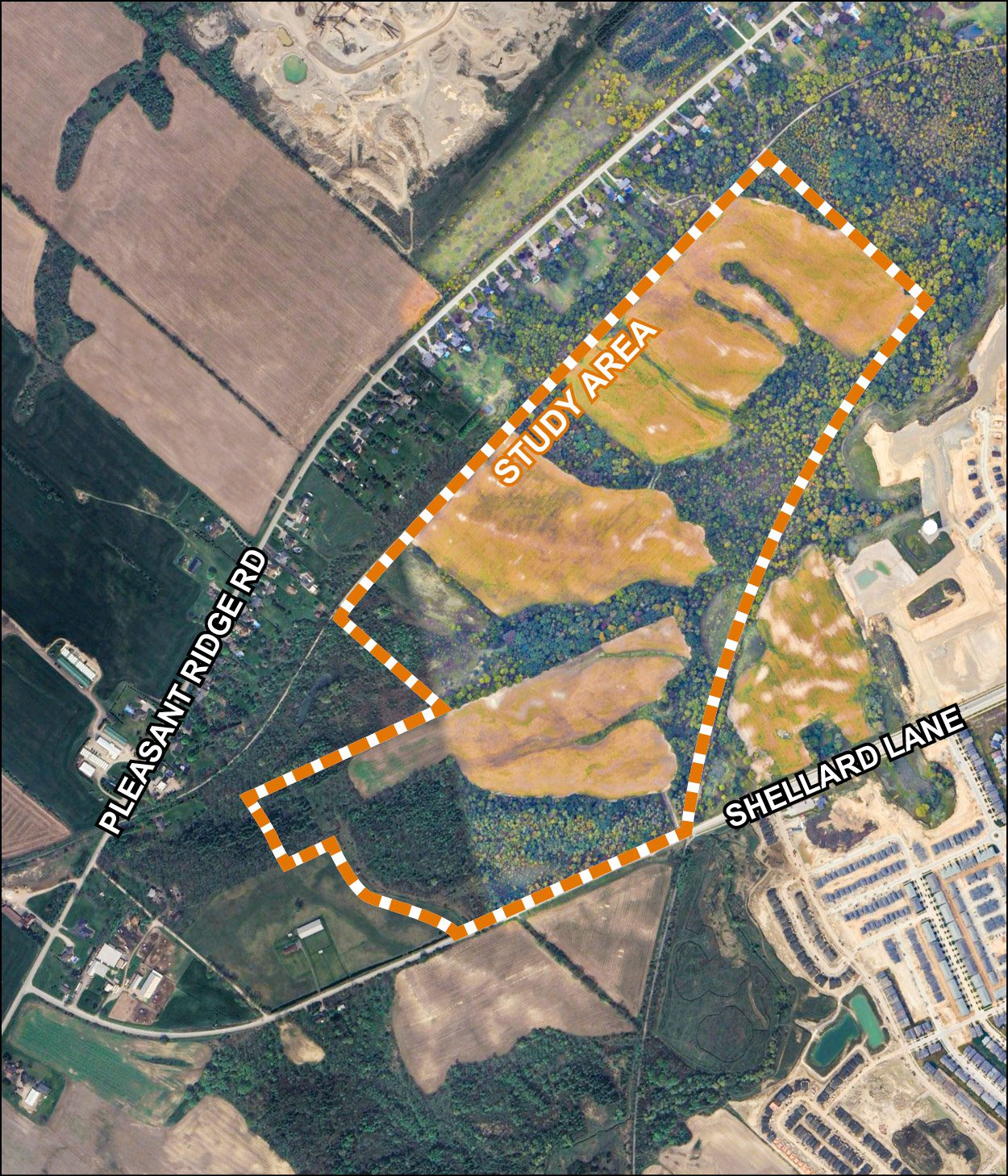 Shellard Lane Development Study Area Map